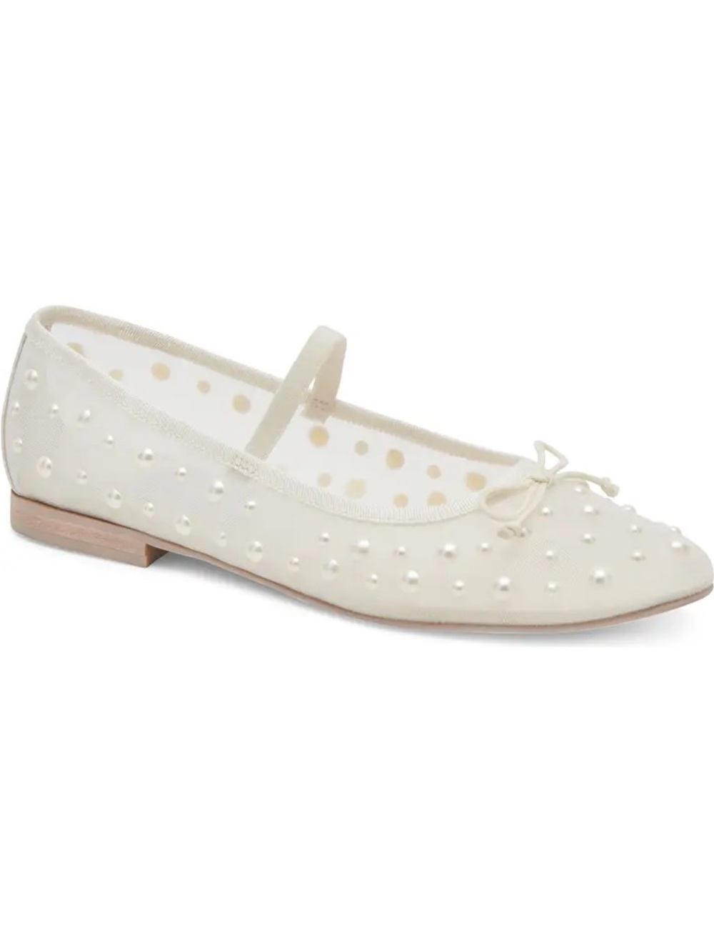 Gently Worn Dolce Vita Cadel Faux Pearl- Studded Mary Jane Flat - Ivory - Size 5 - Picture 10 of 13